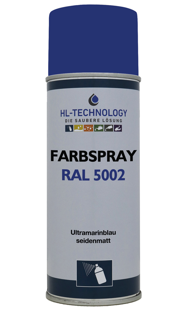 Farbspray Ultramarinblau RAL 5002 seidenmatt 400 ml Aerosol Dose