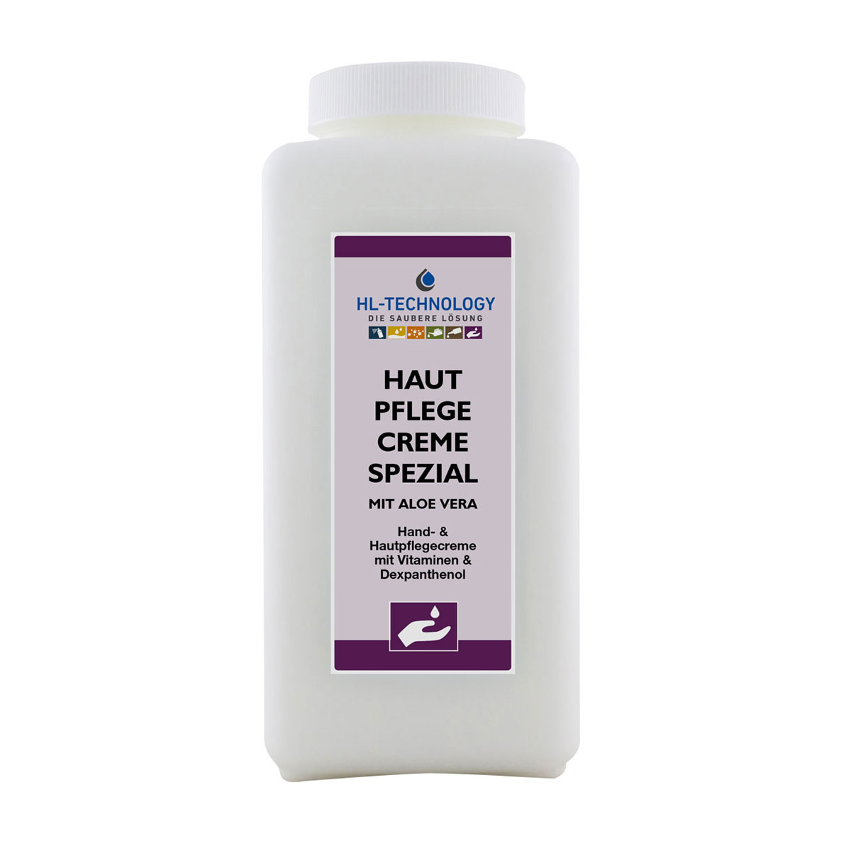 Hautpflegecreme Spezial mit Aloe Vera  Weithalsflasche 1 Liter