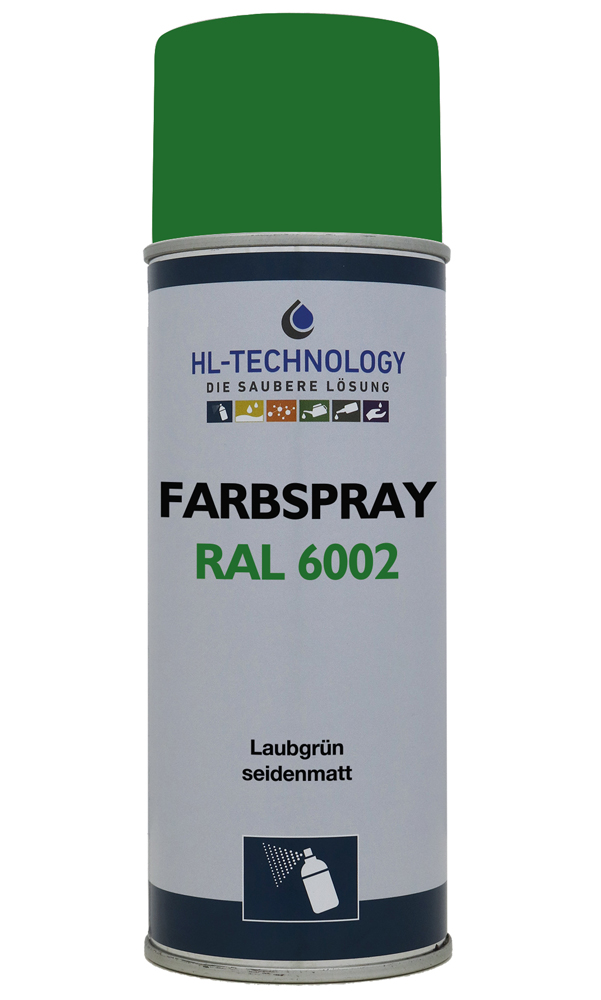 Farbspray Laubgrün RAL 6002 seidenmatt 400 ml Aerosol Dose