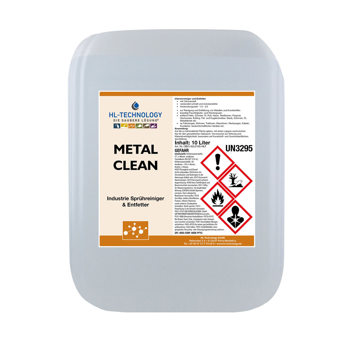 Metal Clean (Industrie Sprühreiniger) Kanister 10 Liter