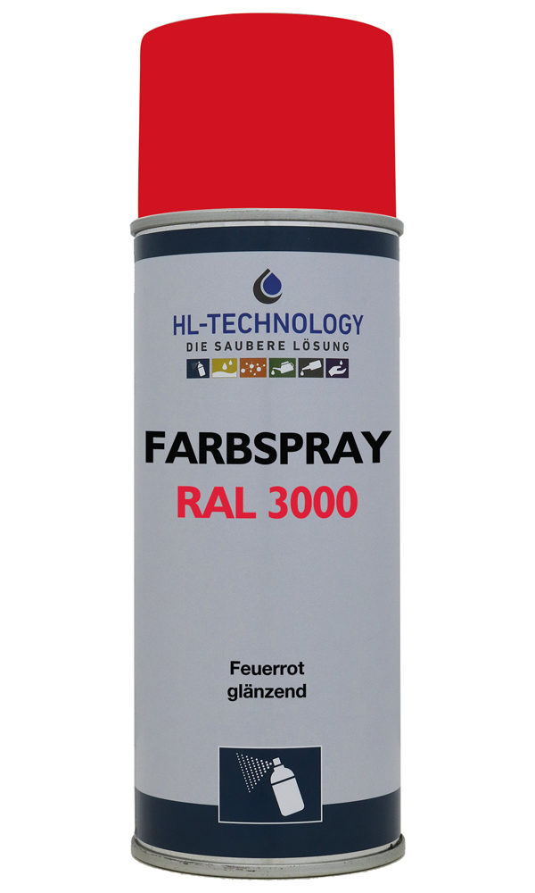 Farbspray Feuerrot RAL 3000 glänzend 400 ml Aerosol Dose