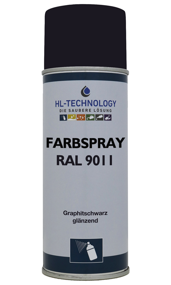 Farbspray Graphitschwarz RAL 9011 glänzend 400 ml Aerosol Dose