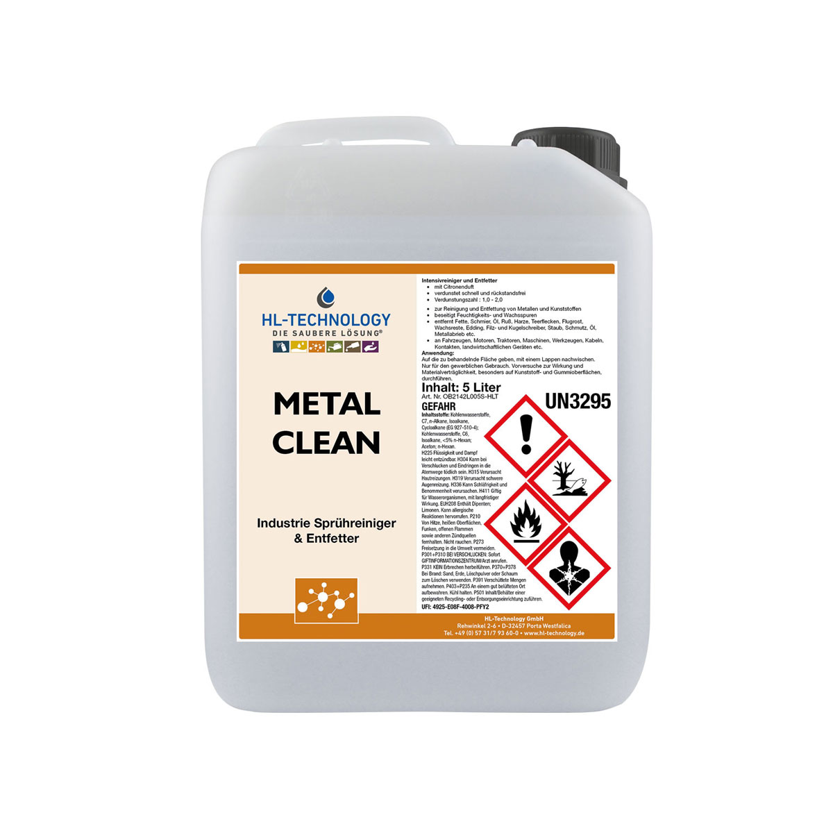 Metal Clean (Industrie Sprühreiniger) Kanister 5 Liter