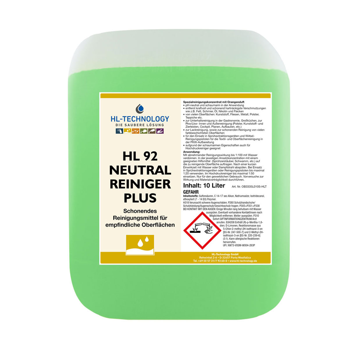 HL 92 Neutralreiniger Plus Kanister 10 Liter