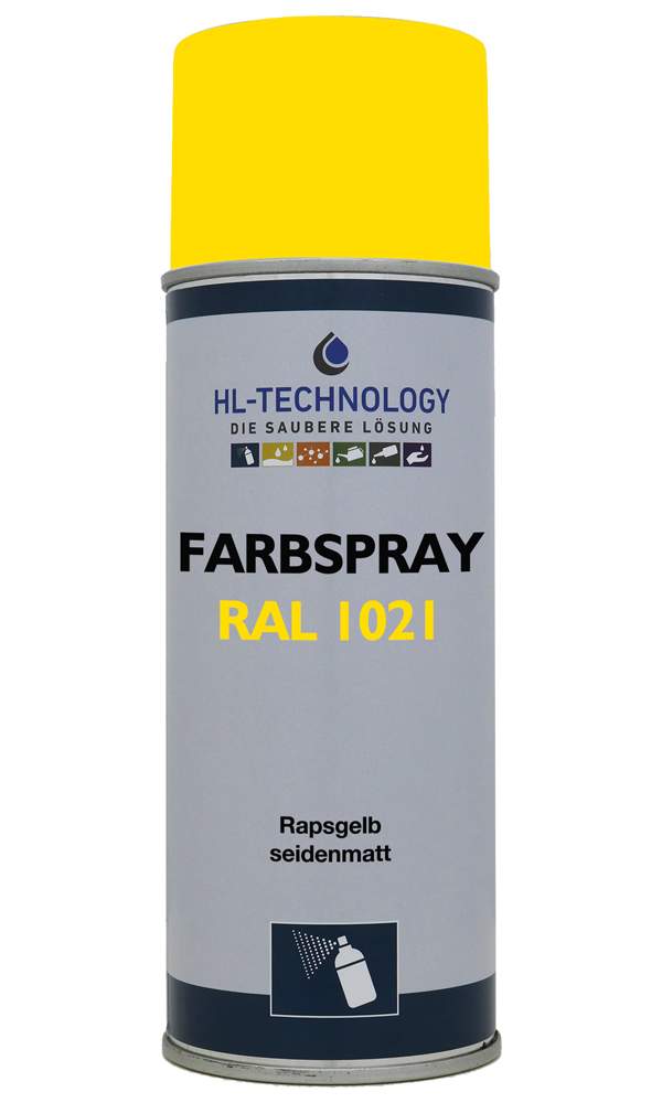 Farbspray Rapsgelb RAL 1021 seidenmatt 400 ml Aerosol Dose