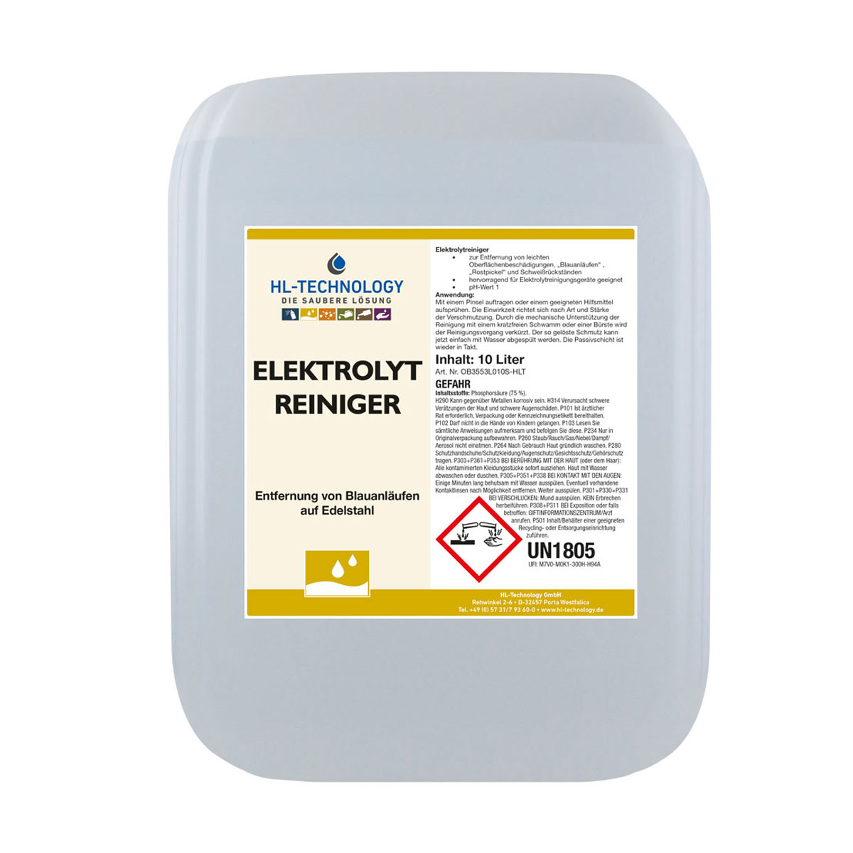 Elektrolyt B, zum Reinigen und Passivieren - Gierlinger Elektrolyt B, zum Reinigen und Passivieren - Gierlinger