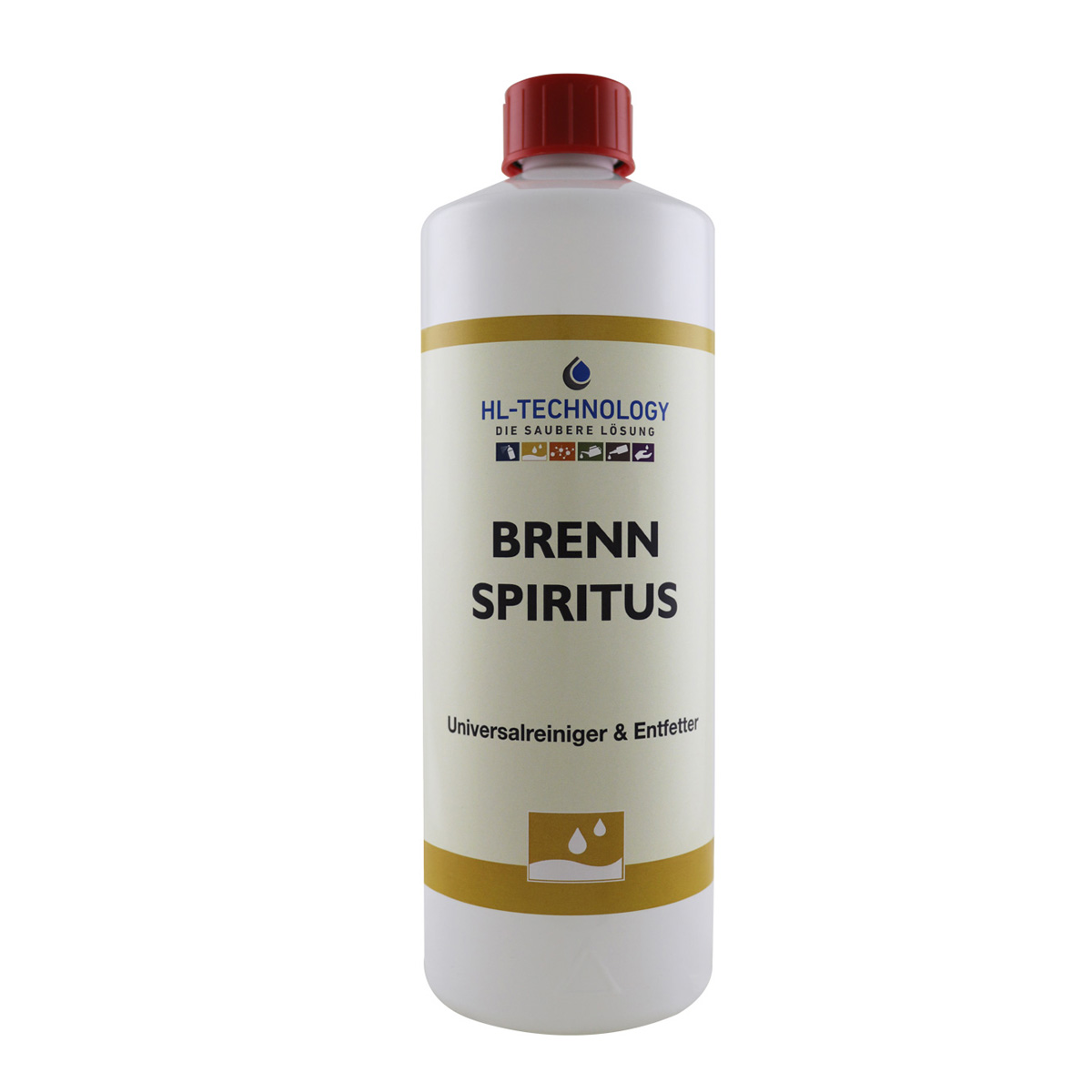 Brennspiritus  Flasche 1 Liter mit Klappscharnier