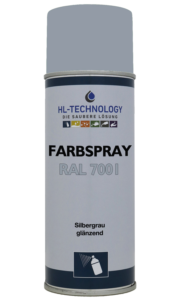 Farbspray Silbergrau RAL 7001 glänzend 400 ml Aerosol Dose