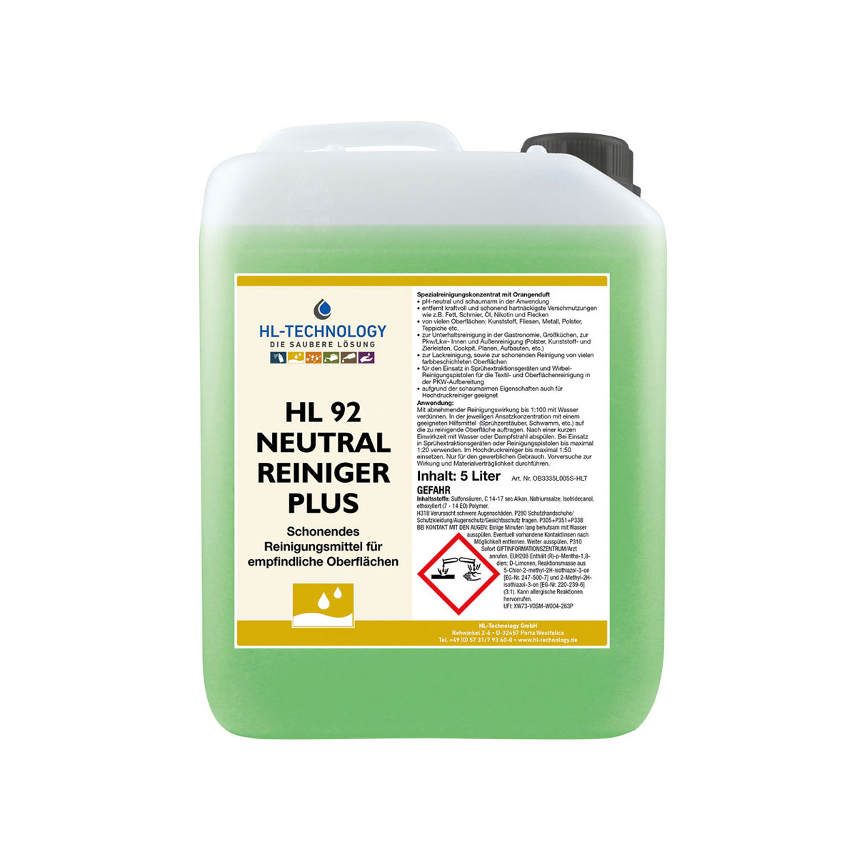 HL 92 Neutralreiniger Plus Kanister 5 Liter
