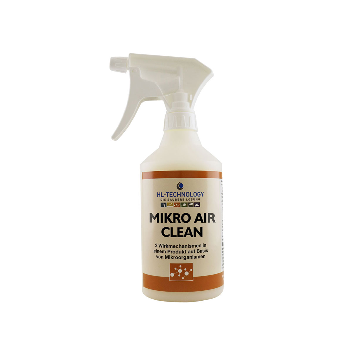 Mikro Air Clean Flasche 500 ml mit Sprayer Messingdüse
