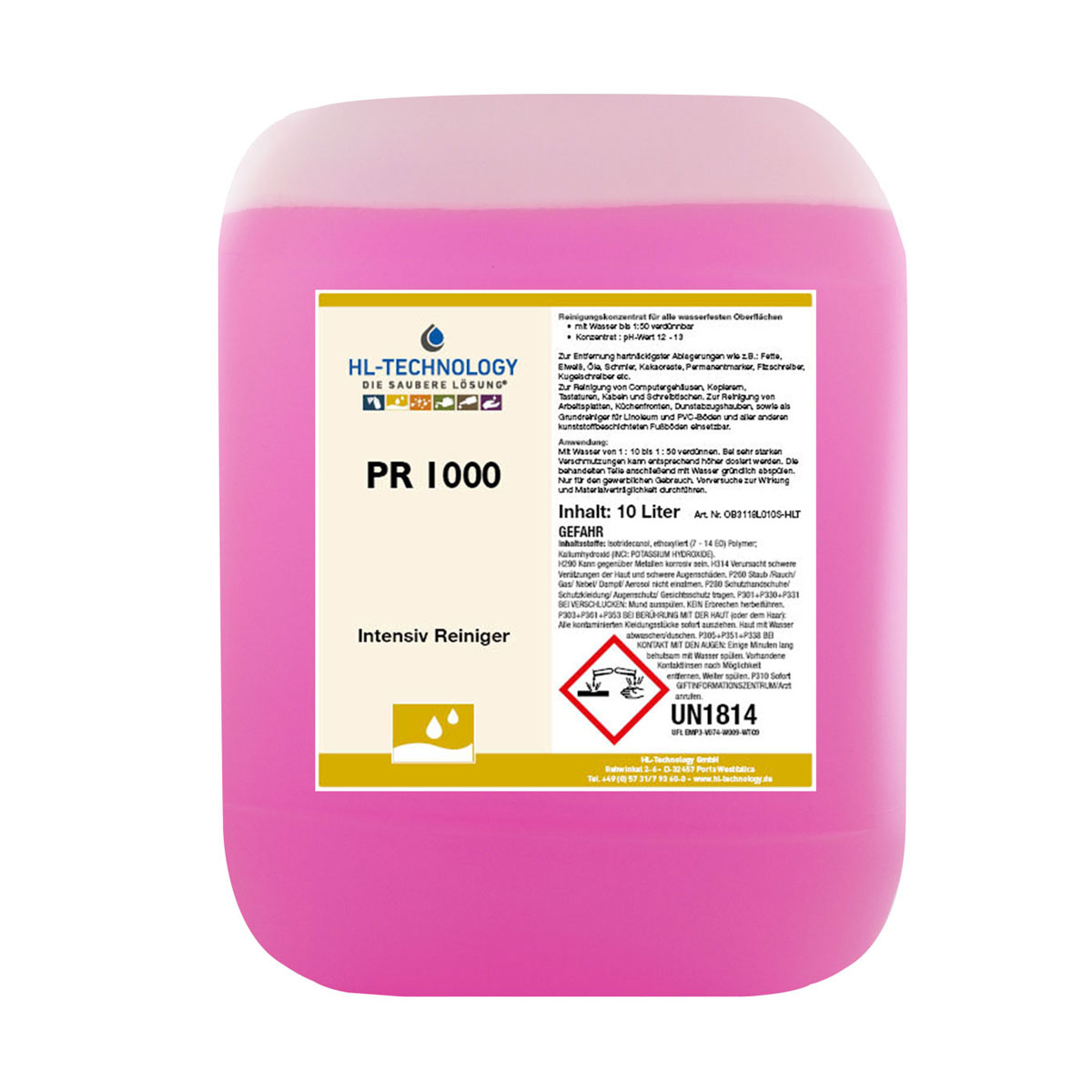 PR 1000 Intensiv Reiniger Kanister 10 Liter