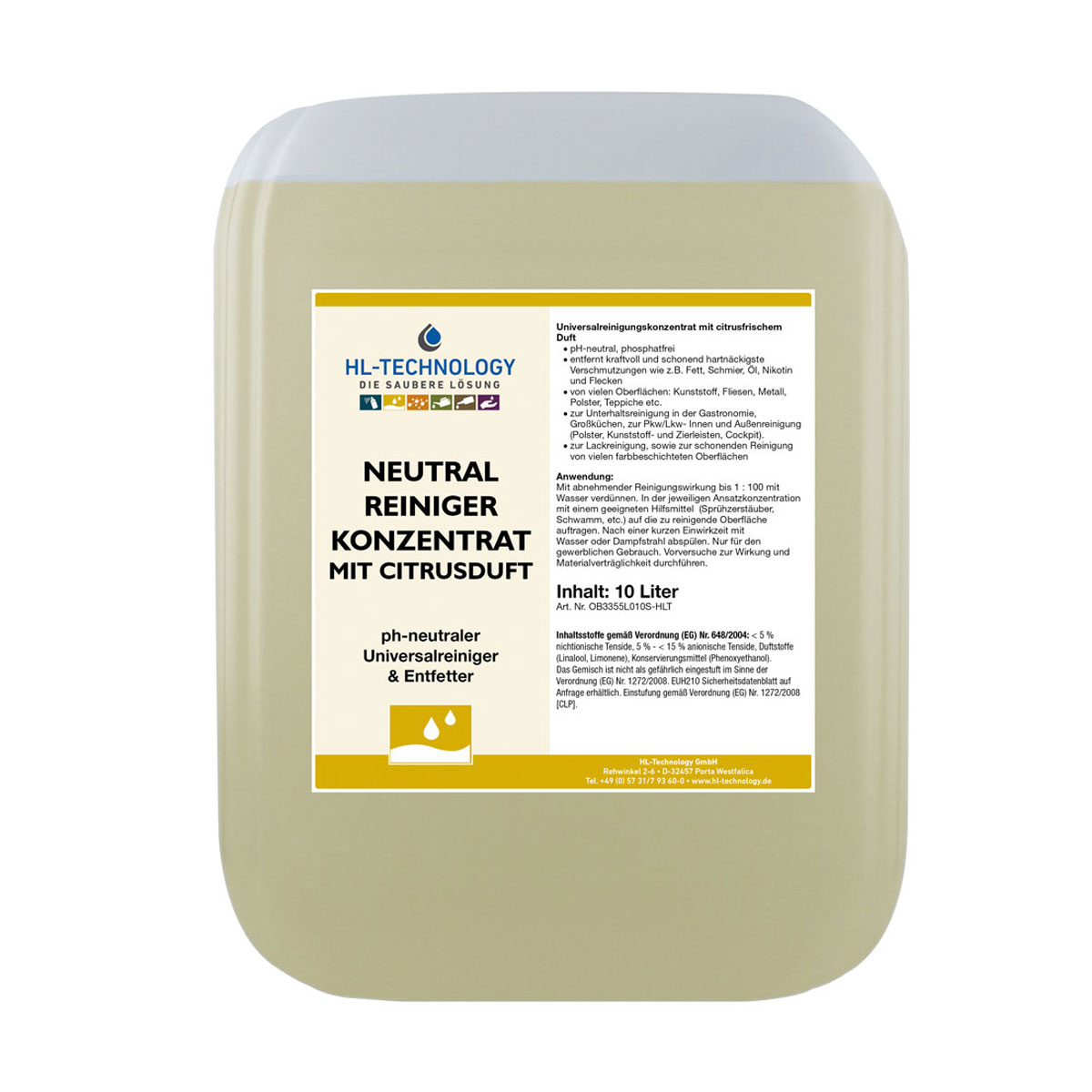 Neutralreiniger Konzentrat mit Citrusduft Kanister 10 Liter